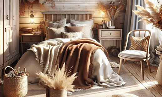 Cottagecore minimalistic home decor - bedroom inspiration and ideas for design